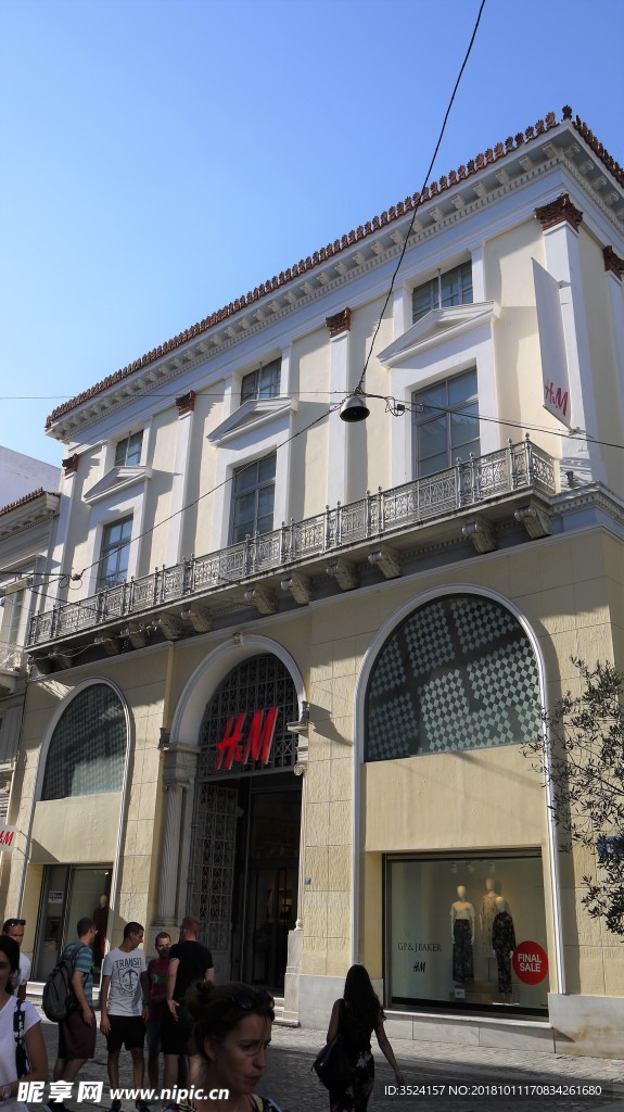 希腊 步行街 商业 建筑 欧式