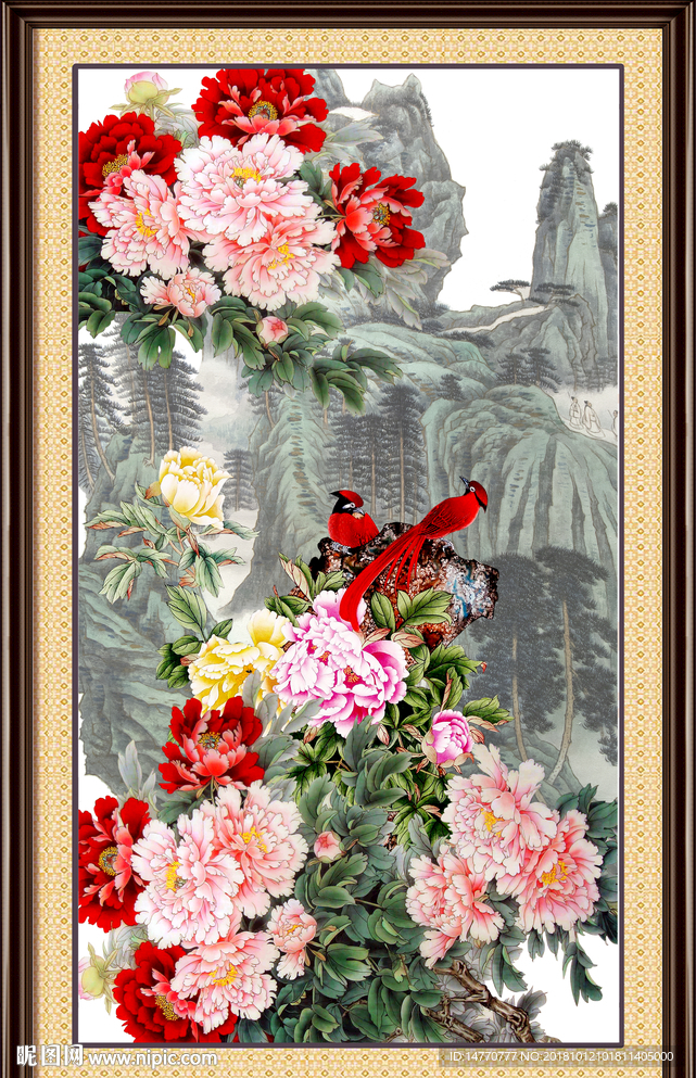 国画牡丹