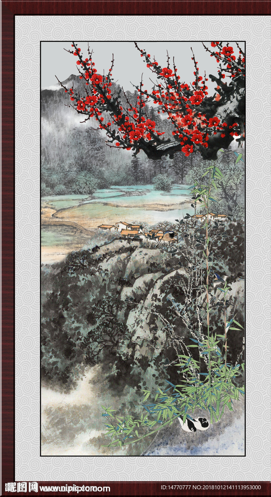 国画梅花