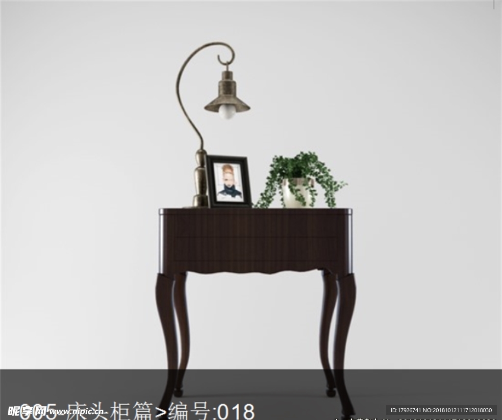 床头柜3d模型