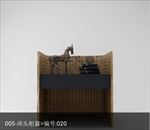 藤编床头柜3d模型