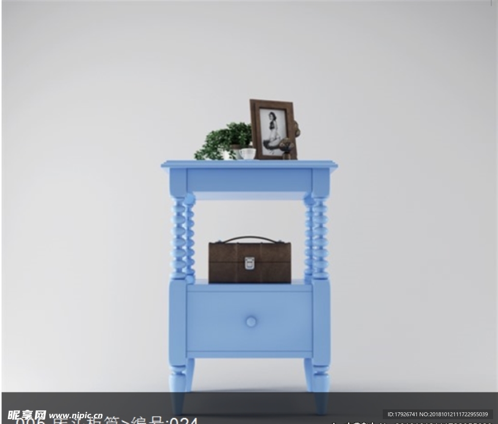 床头柜3d模型