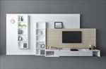现代风电视墙3d模型