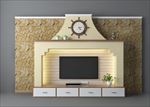 地中海电视墙3d模型