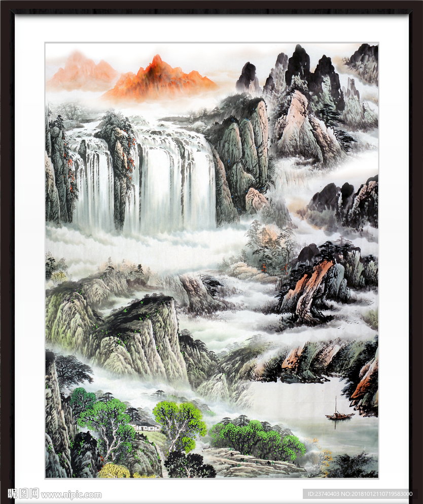 山水画 山水风景 巨幅山水画