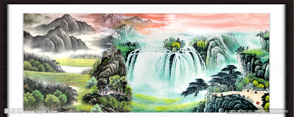 山水画 山水风景 巨幅山水画
