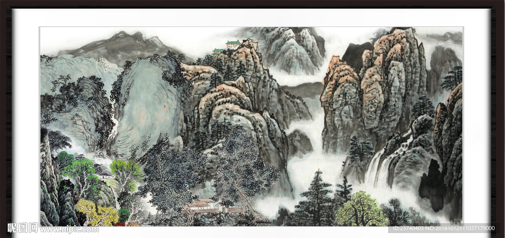 山水画 山水风景 巨幅山水画