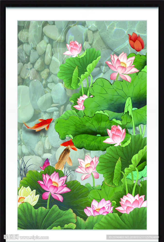 国画荷花