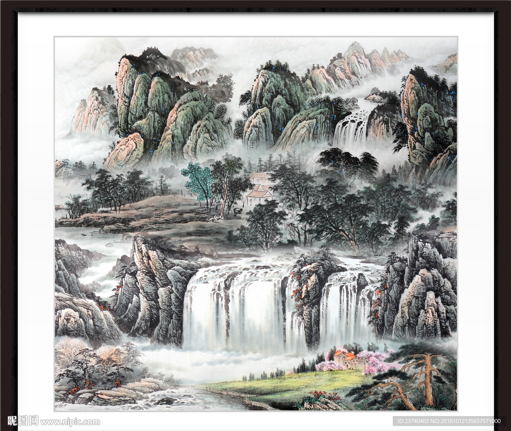 山水画 山水风景 巨幅山水画