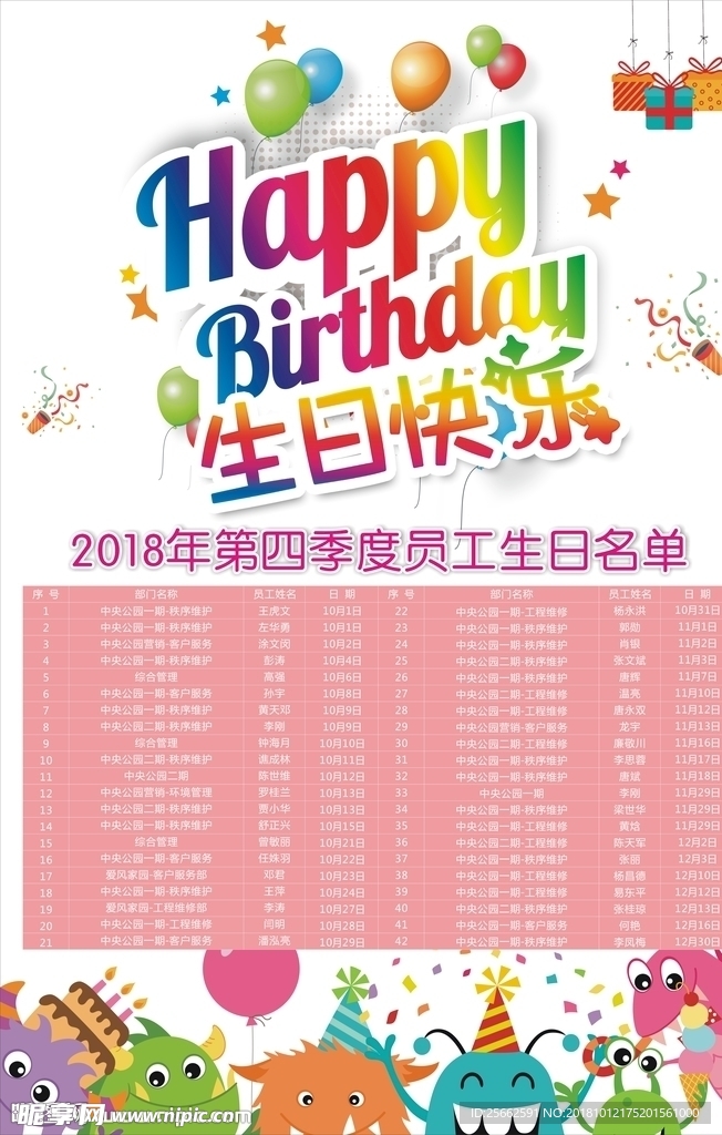 生日海报