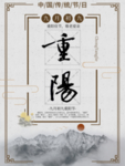 中国风传统重阳佳节节日海报