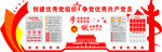 背景墙党文化党建展板红色背景