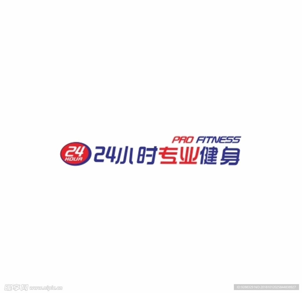 24小时专业健身矢量 LOGO