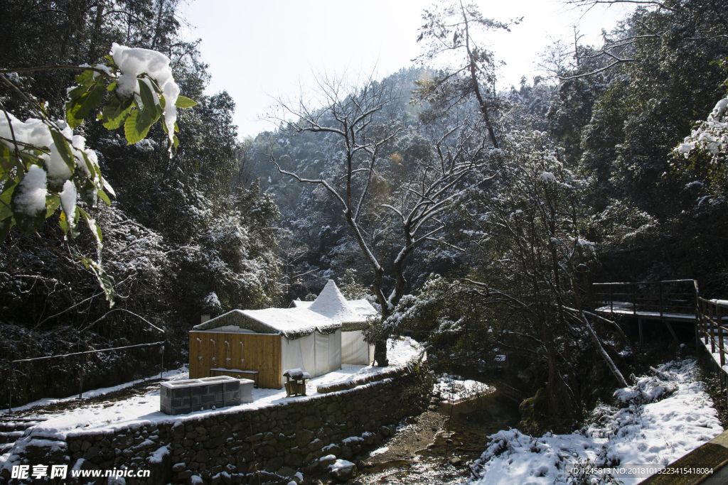 醉山野雪景