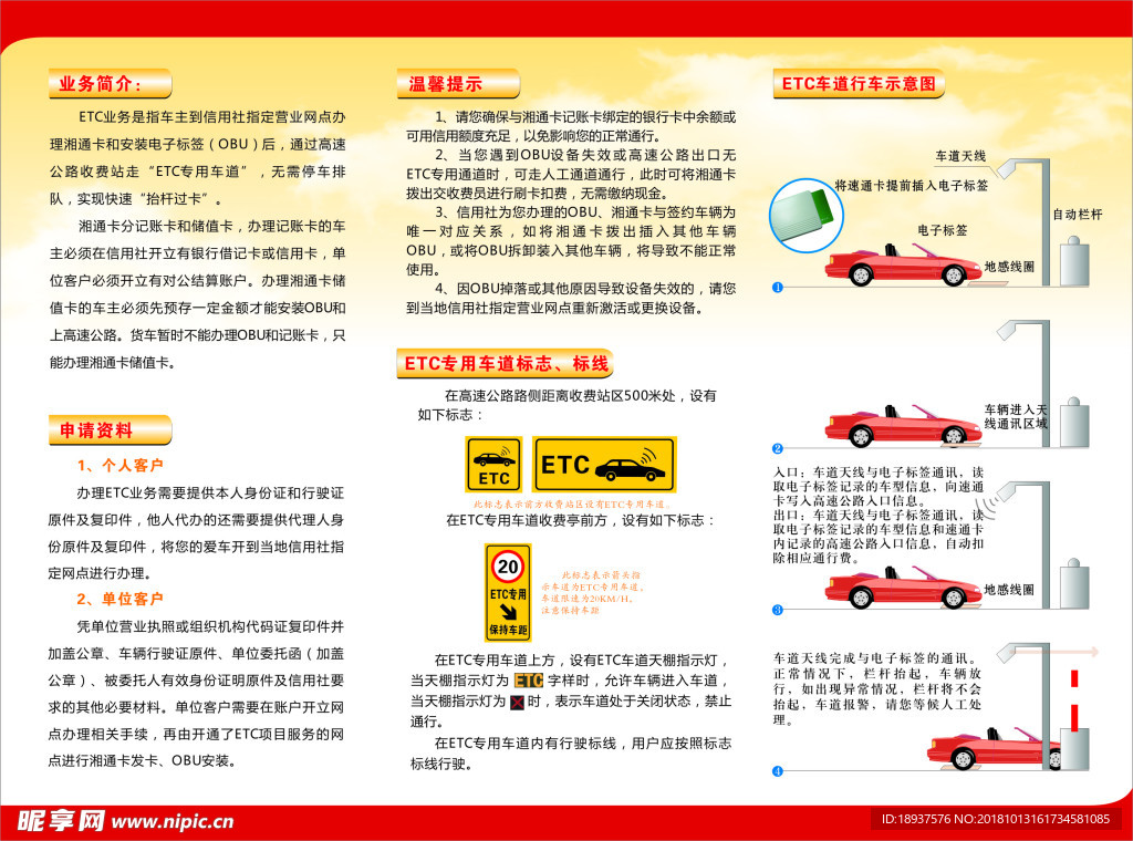 ETC公路电子收费三折页背面3