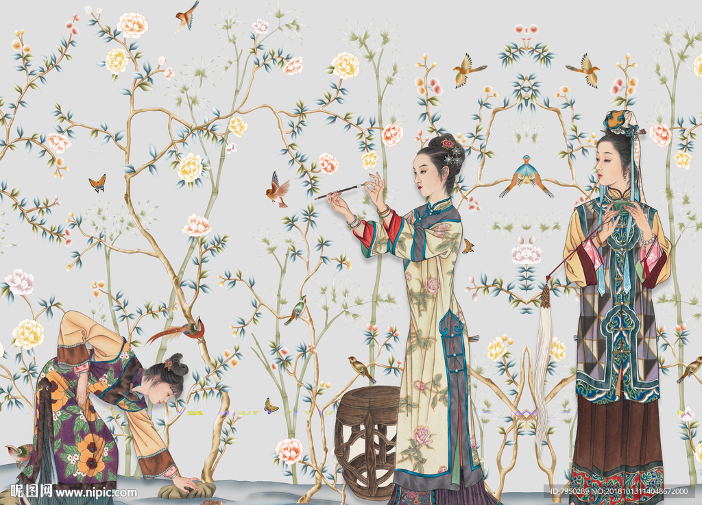 新中式背景墙