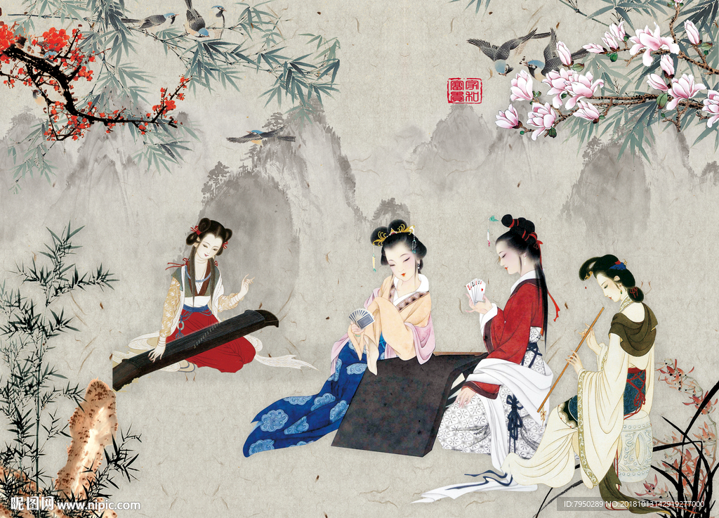 新中式背景墙