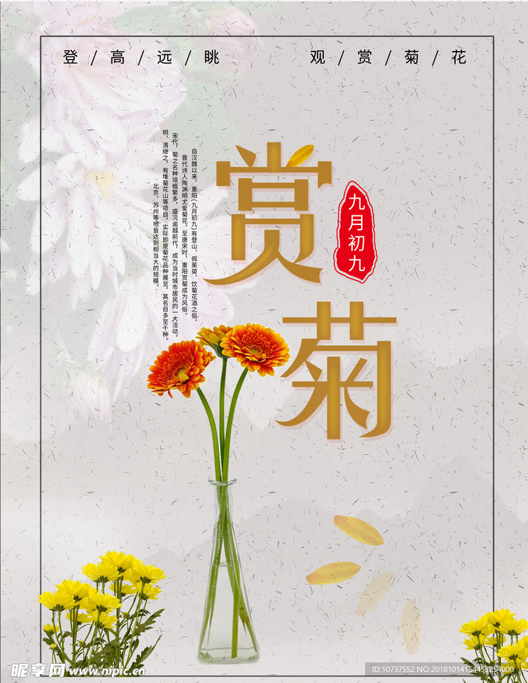 重阳节赏菊海报