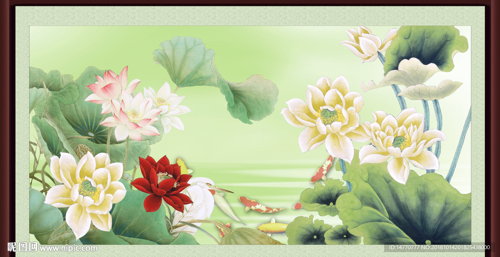 国画荷花