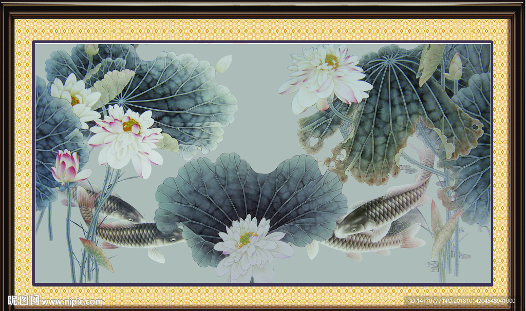 国画荷花