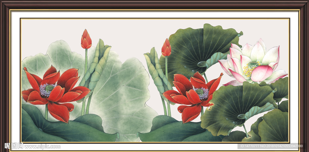 国画荷花