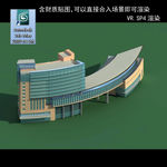 写字楼 现代办公楼 建筑模型图