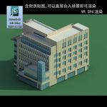 写字楼 现代办公楼 建筑模型图