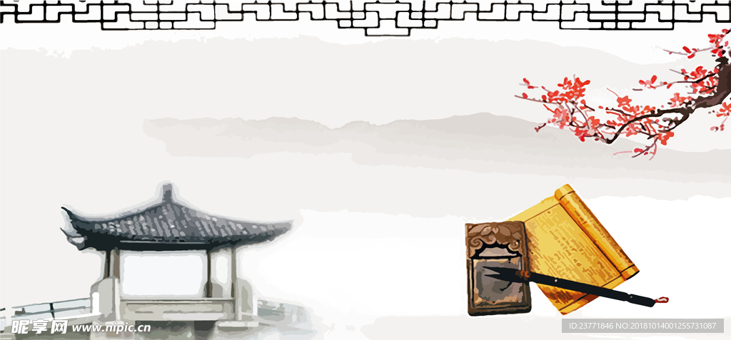 中国风展板