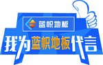 蓝帜地板代言牌