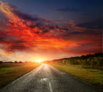 晚霞 公路