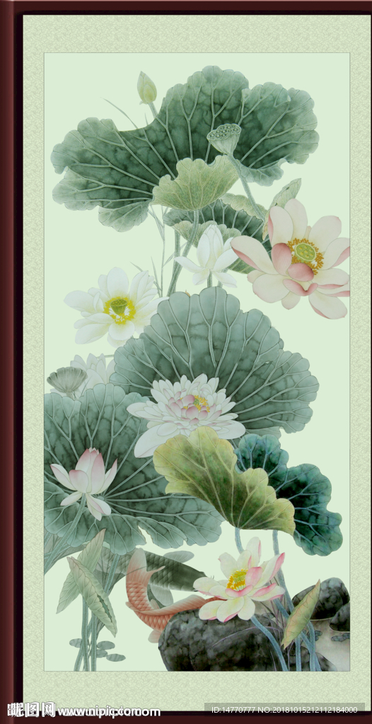 荷花装饰画0