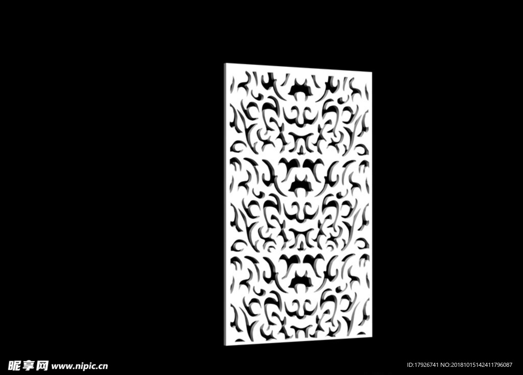雕花隔断3D模型