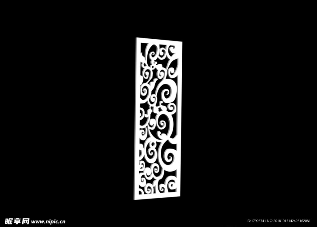 雕花隔断3D模型