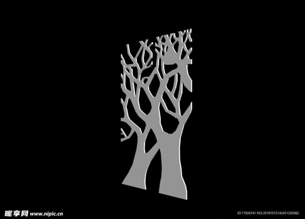 雕花隔断3D模型