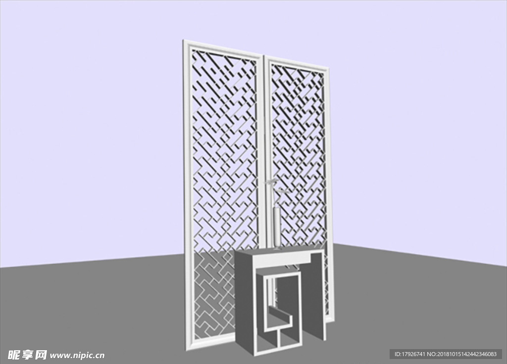 雕花隔断3D模型