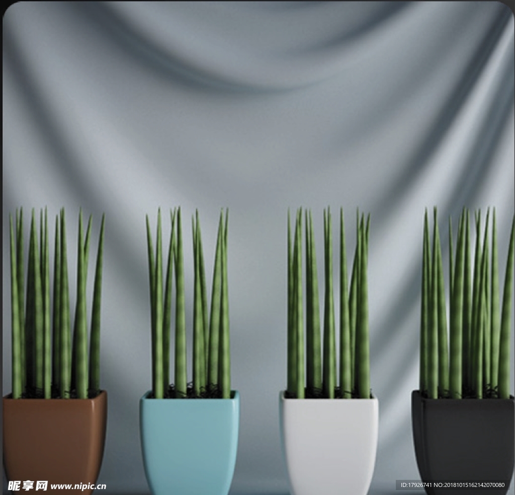 植物摆件3D模型