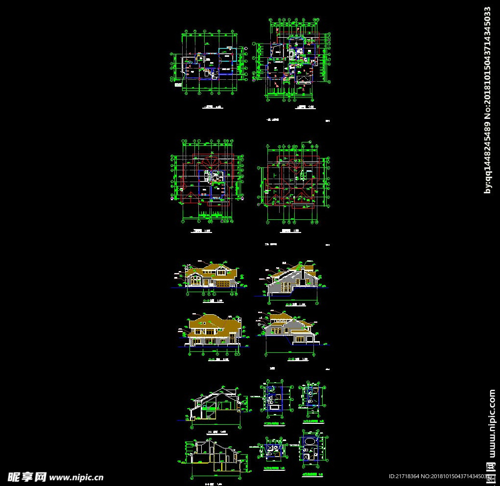 自建房施工图别墅施工图