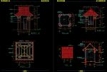 廊子建筑结构详图CAD