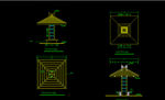 亭子廊子建筑结构详图CAD