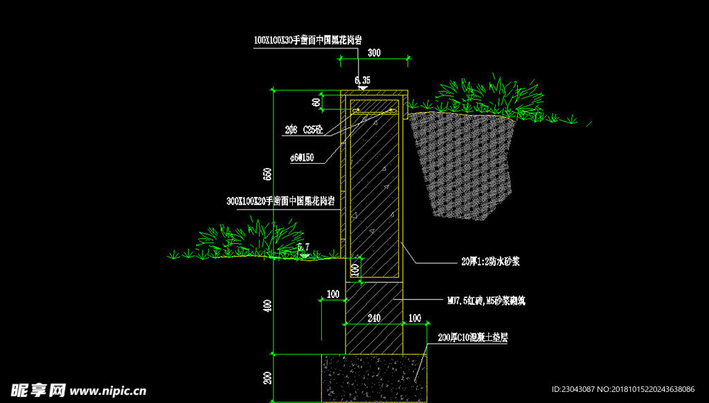 亭子廊子建筑结构详图CAD