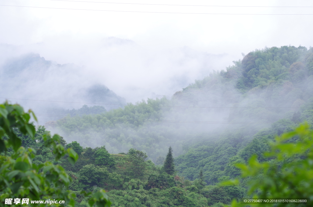 雾漫小东江 东江湖  水雾