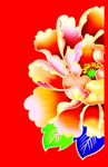 手绘牡丹花