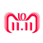 红色圆弧天猫双11电商logo