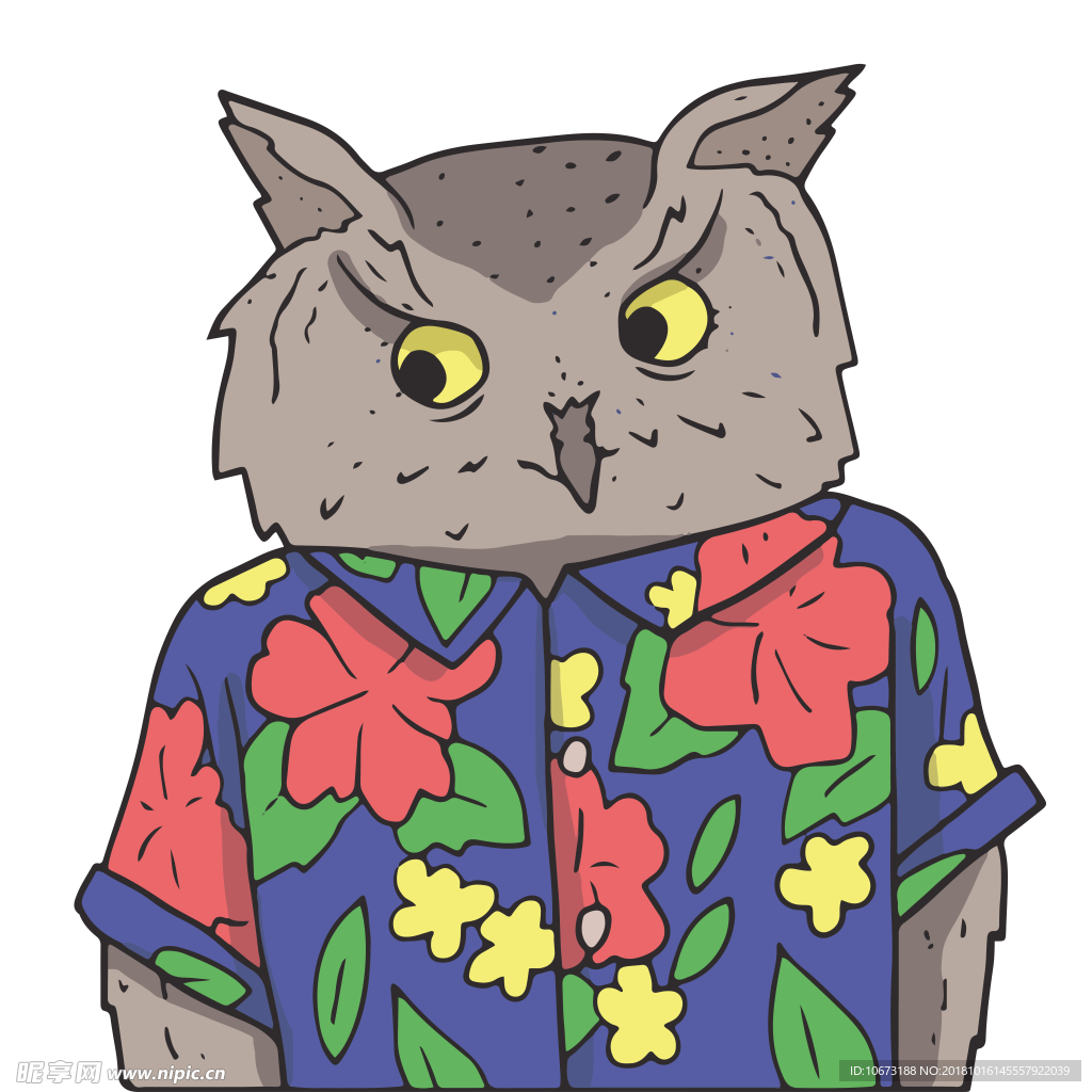 透明底猫头鹰