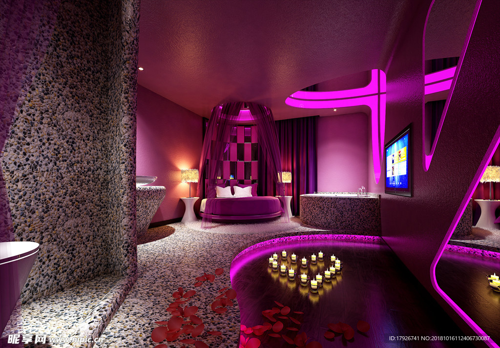 酒店客房豪华3d渲染模型