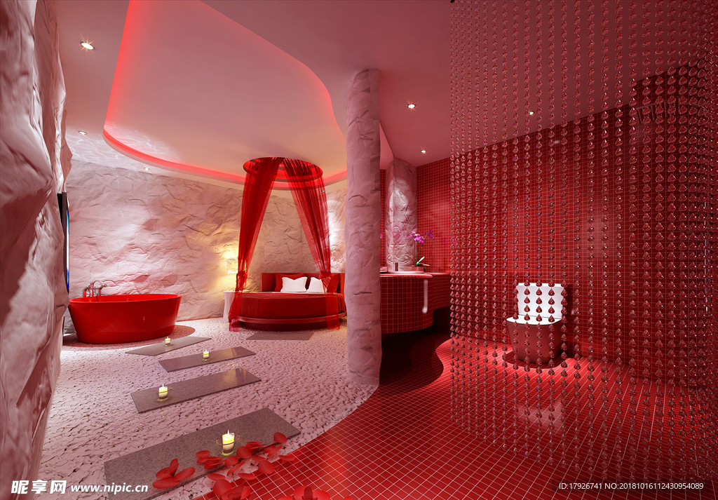 酒店客房豪华3d渲染模型