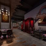 主题餐厅饭店3D渲染模型