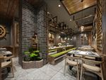 主题餐厅饭店3D渲染模型