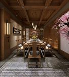 餐厅包厢3D渲染模型