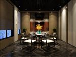 餐厅包厢3D渲染模型